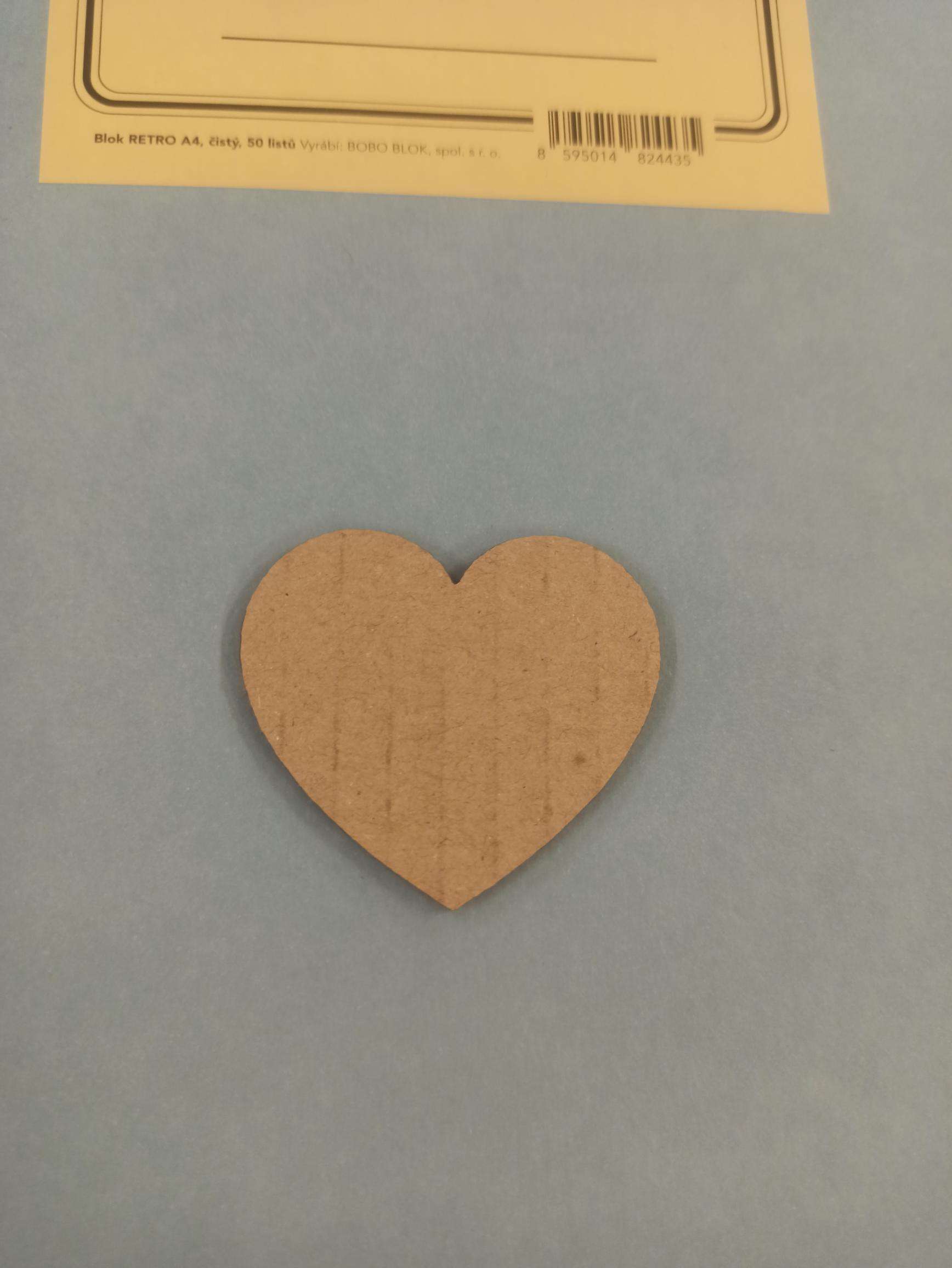 Laser-cut cardboard heart