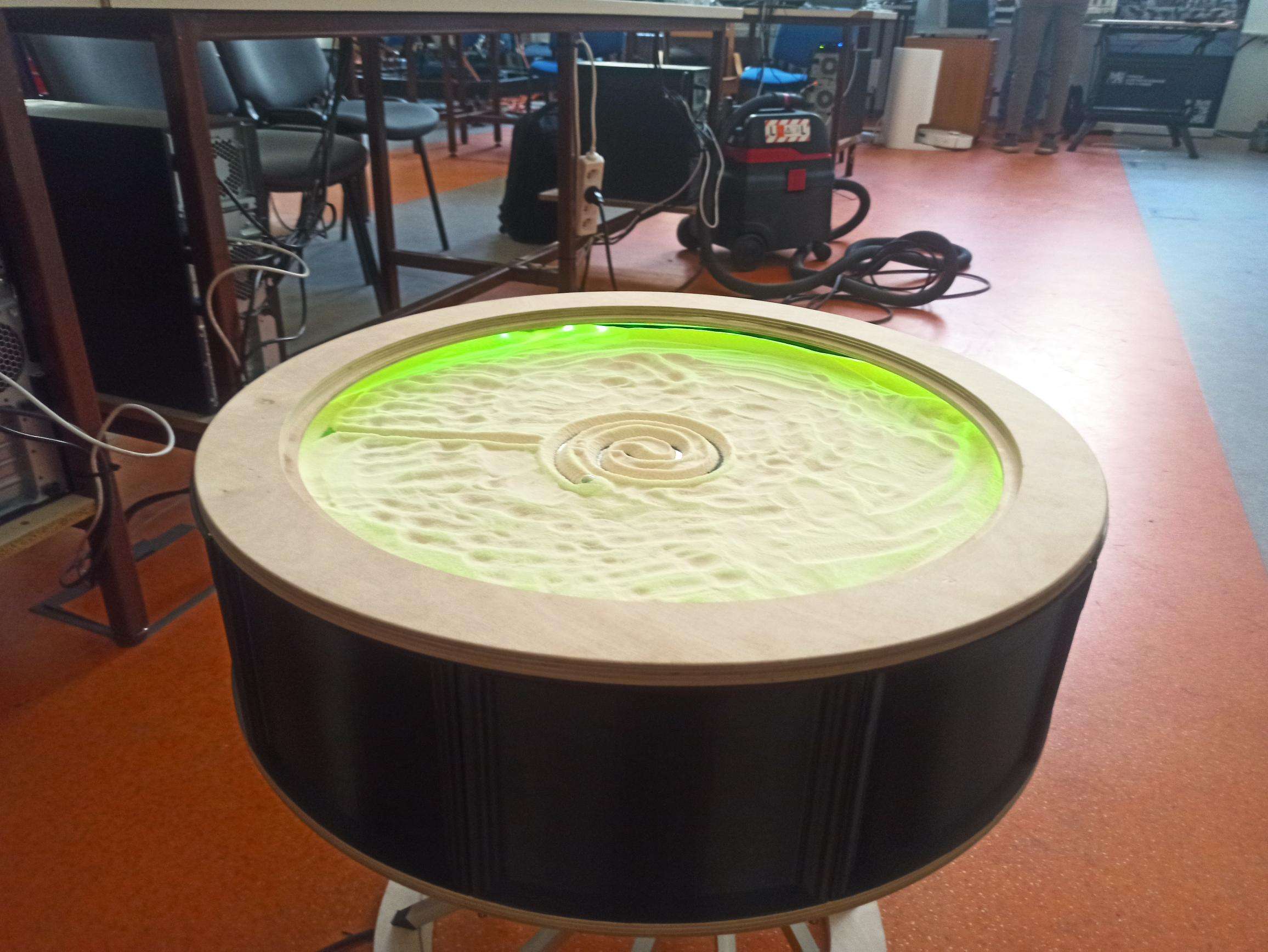 Sand art table in progress